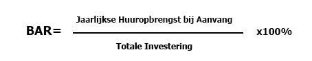 Bruto Aanvangsrendement BAR formule