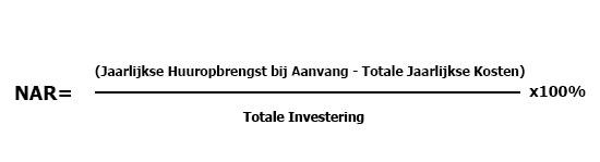 Netto Aanvangsrendement NAR formule